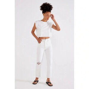 ETICA JEANS NWT FINN SLIM HIGH WAIST STRAIGHT ANKLE SIZE 27